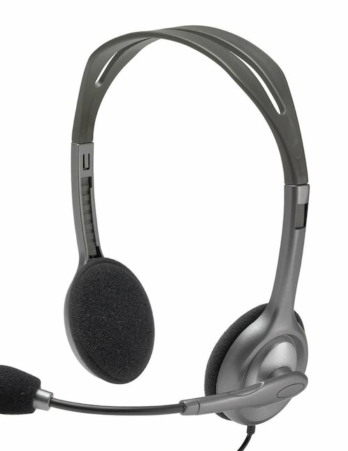 Audífonos Logitech On-Ear H111 Stereo Headset gris