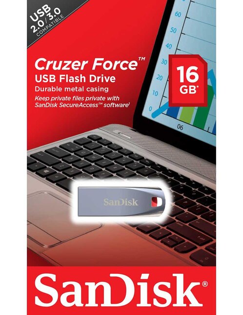 Memoria USB Sandisk Cruzer Force Flash Drive 16 GB