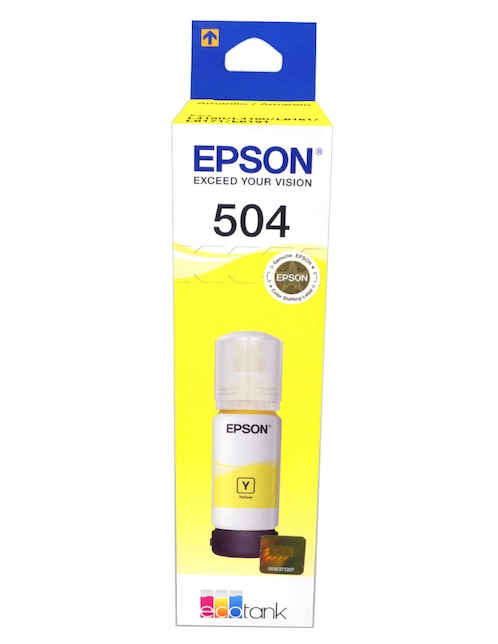 Botella de Tinta Epson 504 amarillo brillante