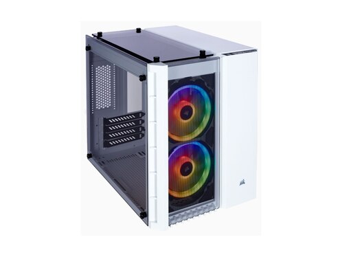 Gabinete Corsair Crystal 280X blanco RGB TG MATX Cc9011137-Ww