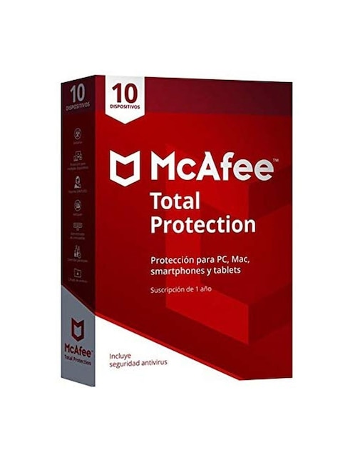 Antivirus McAfee Total Protección 10 Dispositivos MCPRO10