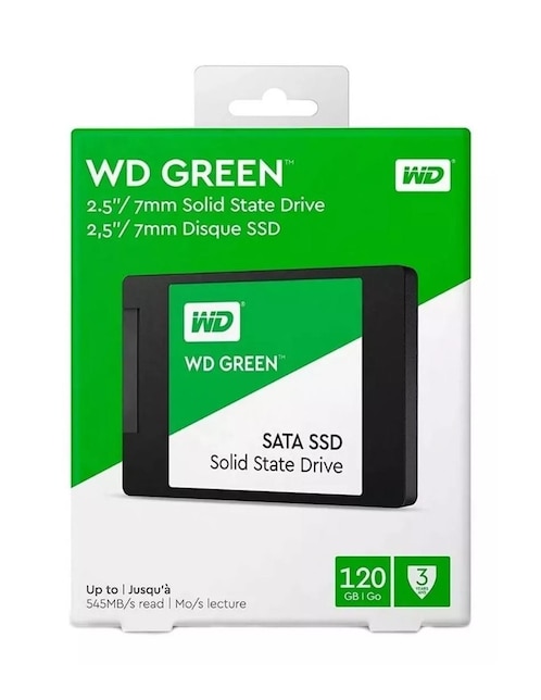 Unidad SSD Western Digital capacidad 120 GB