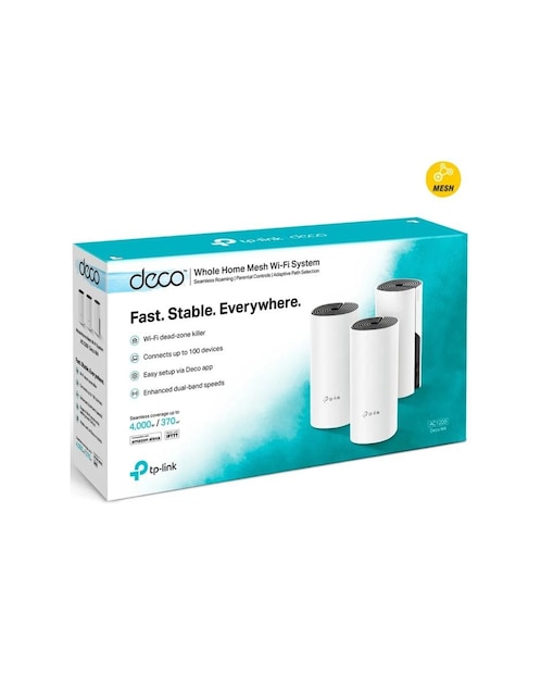 Access Point Tp-Link Deco M4 AC1200 Dual Band 802.11ac 1200Mbps 3-Pack