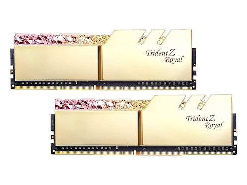 Memoria RAM Gskill DDR4 Trident Z Royal dorada 16GB Kit 2X8Gb 3200Mhz RGB