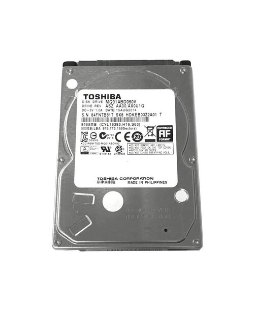 Disco Duro Toshiba Sata 2.5 Laptop 500GB 5400rpm MQ01ABD050V