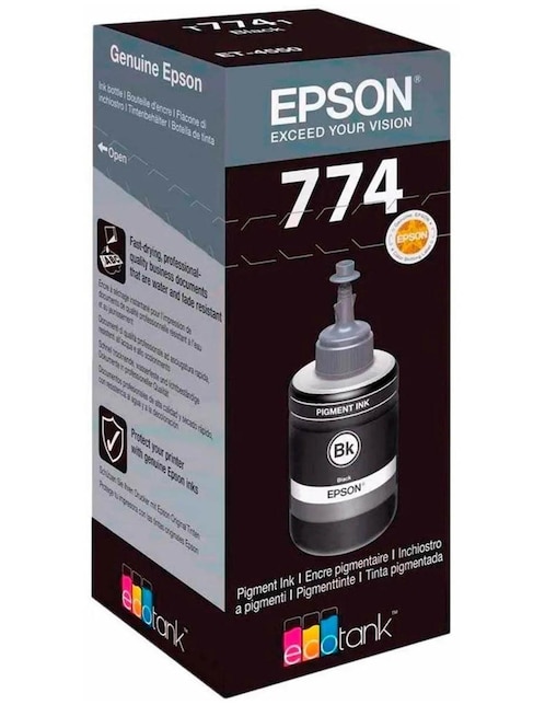 Bote de tinta Epson T774 negro para M100 M105 M200 M205 en Liverpool