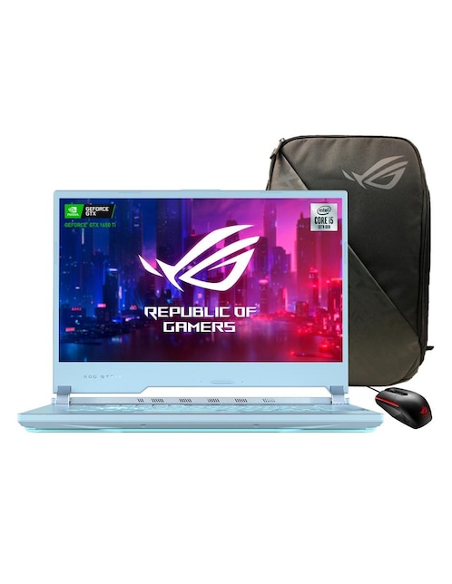Asus Laptop Gamer G512LI-Happy 15.6 Pulgadas Full HD Nvidia GeForce GTX 1650 TI Intel Core i5 16 GB RAM 512 GB SSD con Mochila + Mouse