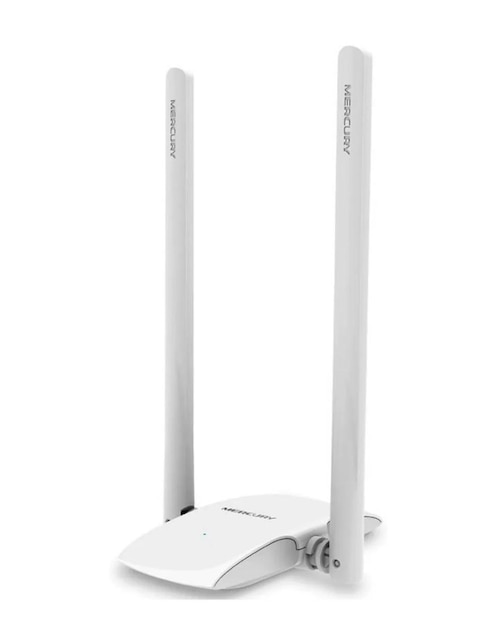 Antena Wifi Usb Rompemuros Mercusys Mw300uh 300mbps 2.4ghz Color Blanco