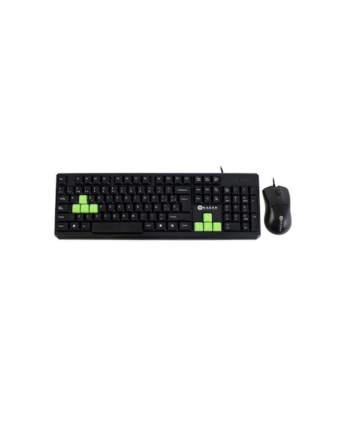 Set Teclado y Mouse Alámbrico Resistente a Líquidos USB negro NA-457 1