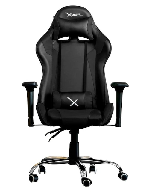 Silla Gamer Xzeal XZ10 Ergonómica Reclinable Reposabrazos 4D negro ZXSXZ10B