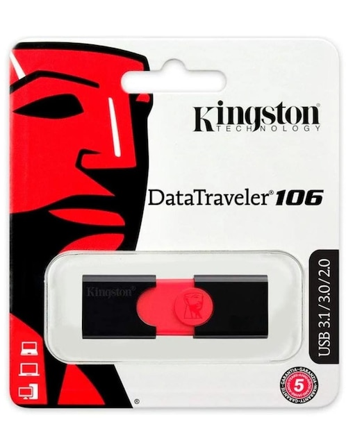 Memoria USB 64GB Kingston DT106 Retráctil nuevo DT106/64GB