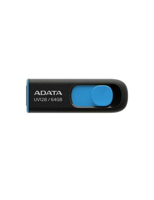 Memoria USB 64GB 3.1 Adata UV128 Retráctil Flash Drive azul AUV128-64G-RBE