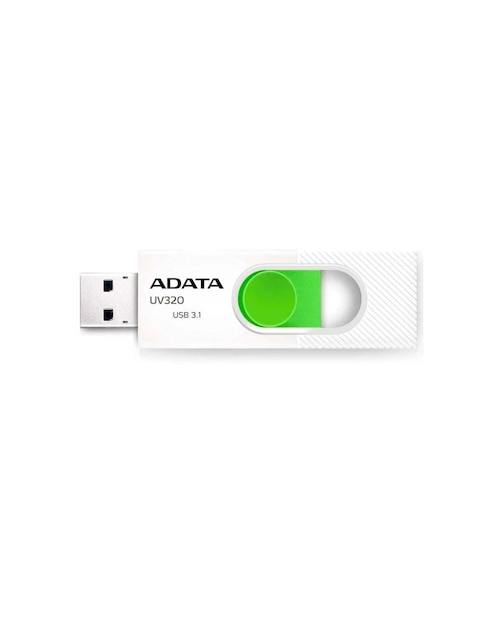 Memoria USB 128 GB 3.1 Adata UV320 Retráctil Flash Drive blanco AUV320-128G-RWHGN