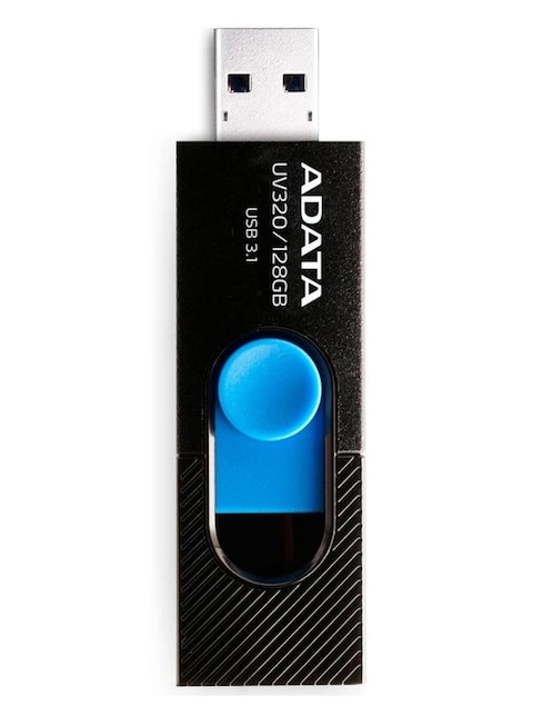 Memoria USB 128 GB 3.1 Adata UV320 Retráctil Flash Drive negro AUV320-128G-RBKBL