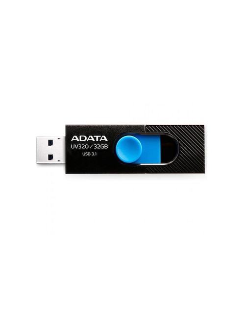 Memoria USB 32 GB 3.1 Adata UV320 Retráctil Flash Drive negro AUV320-32G-RBKBL