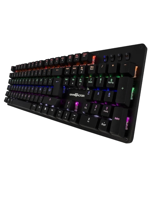 Teclado alámbrico Game Factor Kbg400-Bl