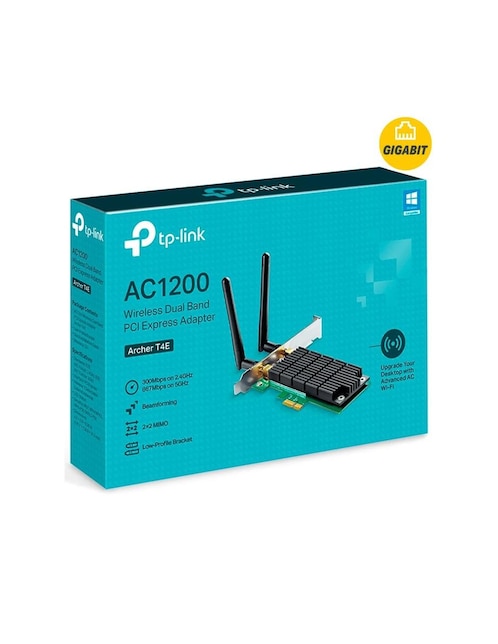 Adaptador Inalámbrico PCIe TP-Link Archer T4E Dual Band 802.11AC 1200Mbps