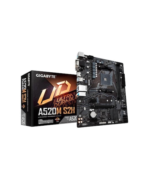 Tarjeta madre Gigabyte A520M S2H con procesador AMD