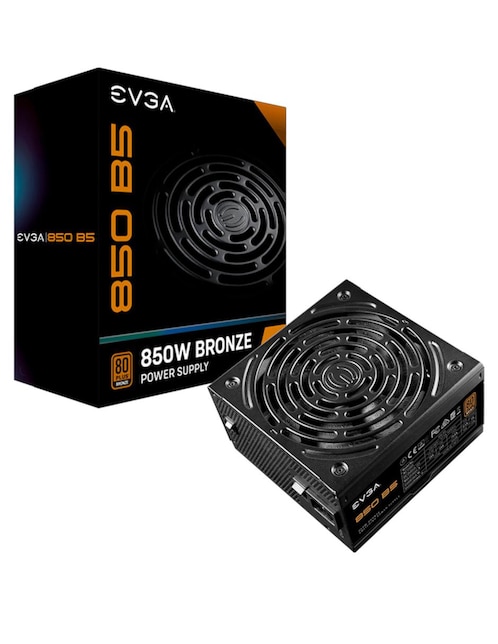 Fuente de Poder PC 850 W Gamer EVGA 80 Plus Bronze 220-B5-0850-V1