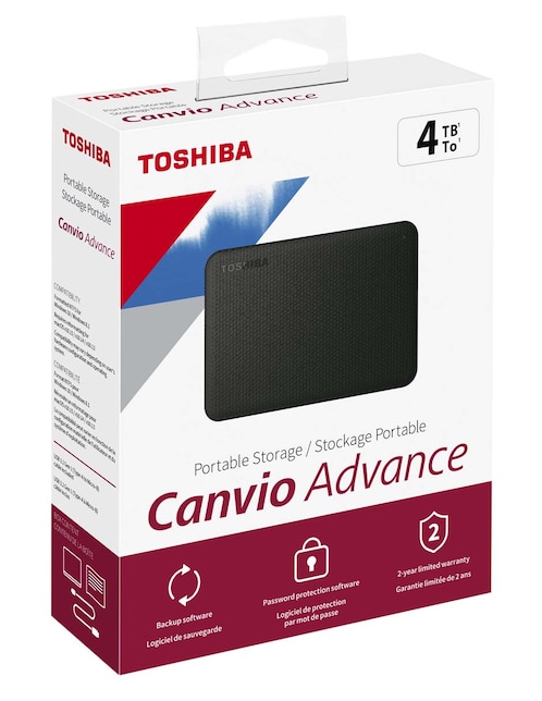 Disco duro externo Toshiba capacidad 4 TB