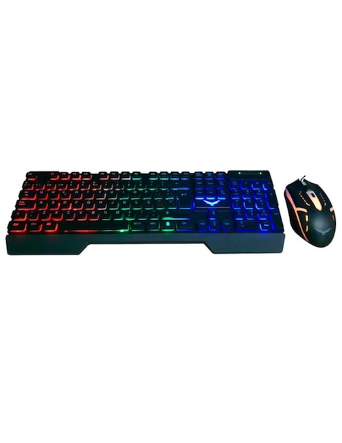 Set Teclado y Mouse Naceb NA-0951 Alámbrico Retroiluminado
