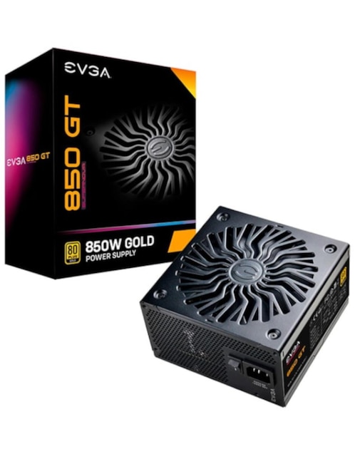 Fuente de Poder PC 850W Gamer EVGA Supernova 80 Plus Gold 220-GT-0850-Y1