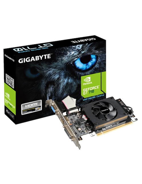 Tarjeta de Video Gigabyte GeForce GT 710 2GB GDDR3 GV-N710D3-2GL REV 2.0