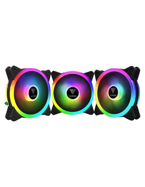 Set 3 Ventiladores Gamer Gamdias Aeolus M2-1203 Lite 120MM RGB