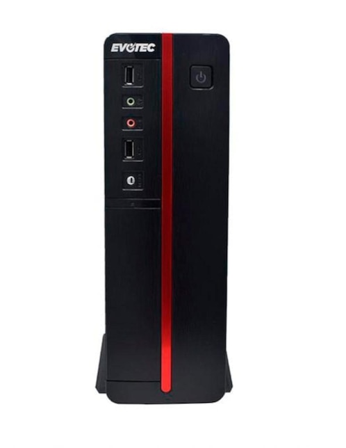 Gabinete Evotec Slim Viena Micro ATX fuente 600W Rojo EV-1011