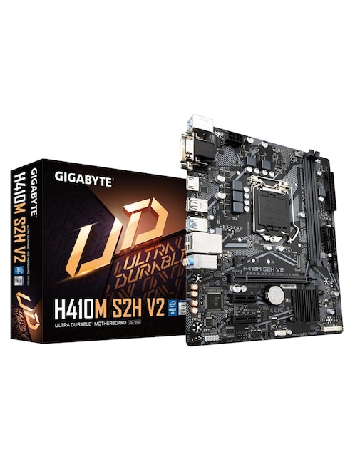 Tarjeta madre Gigabyte H410M S2H V2 con procesador Intel