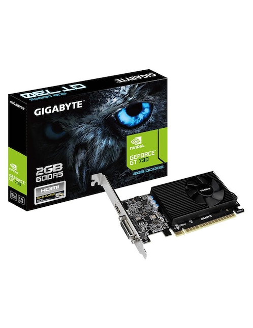 Tarjeta de Video Gigabyte GeForce GT 730 2GB GDDR5 PCIE 2.0 GV-N730D5-2GL