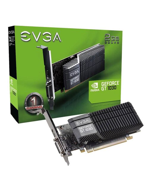 Tarjeta de Video EVGA GeForce GT 1030 SC 2GB GDDR5 Low Profile 02G-P4-6332-KR