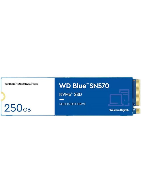Unidad SSD Western Digital capacidad 250 GB