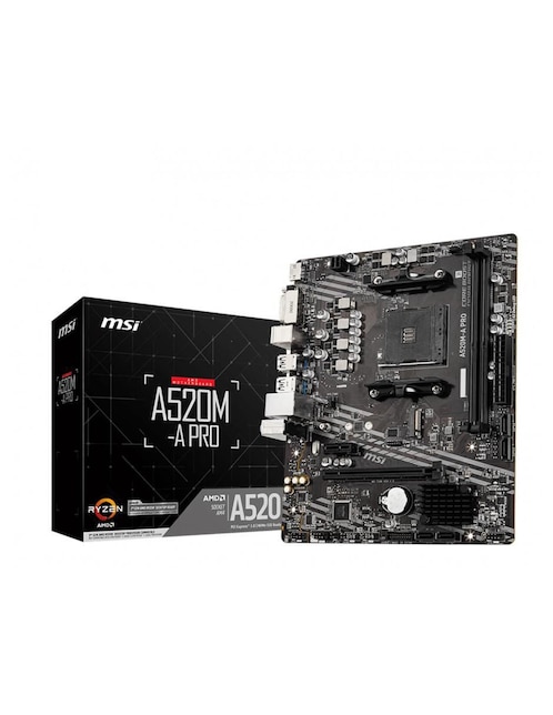 Tarjeta Madre MSI A520M-A Pro AMD AM4 Micro ATX