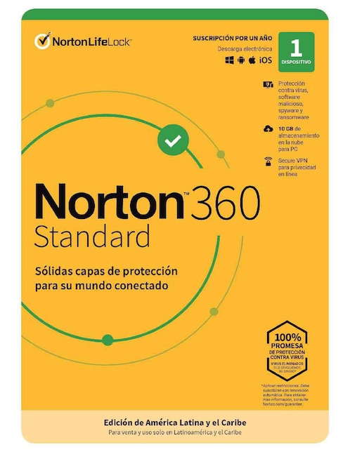 Antivirus Norton Standard para 1 equipos
