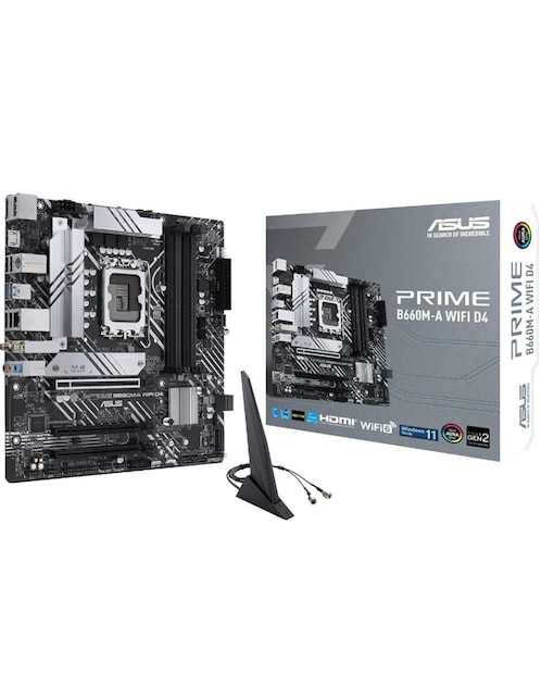 Tarjeta Madre Asus Prime B660M-A con Procesador Intel
