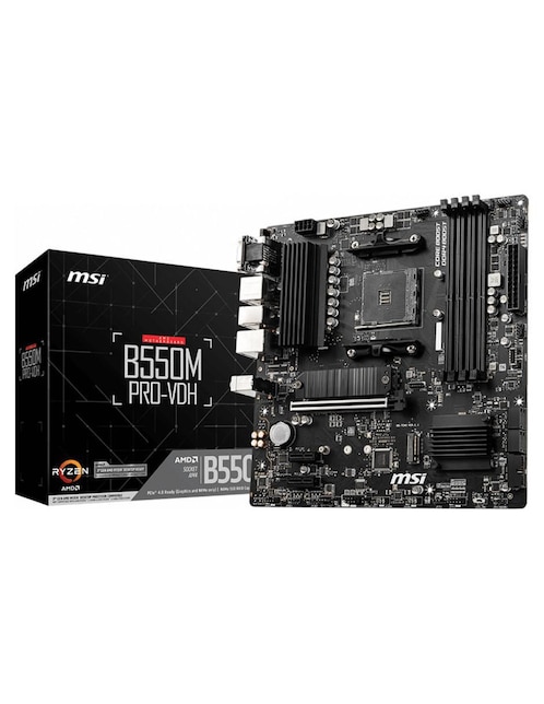 Tarjeta Madre MSI B550M PRO-VDH con Procesador AMD