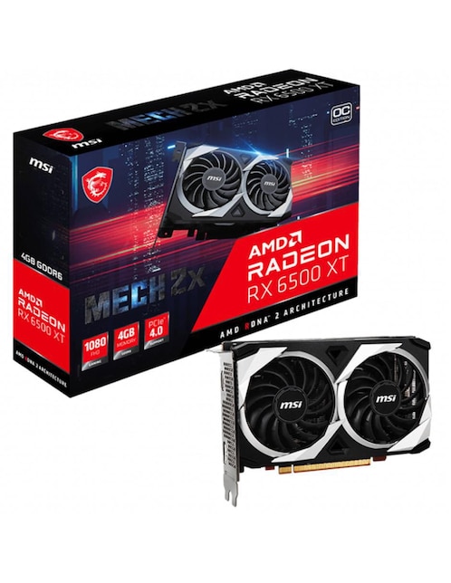 Image of Tarjeta de Video MSI Radeon RX 6500 XT MECH 2X 4G OC GDDR6