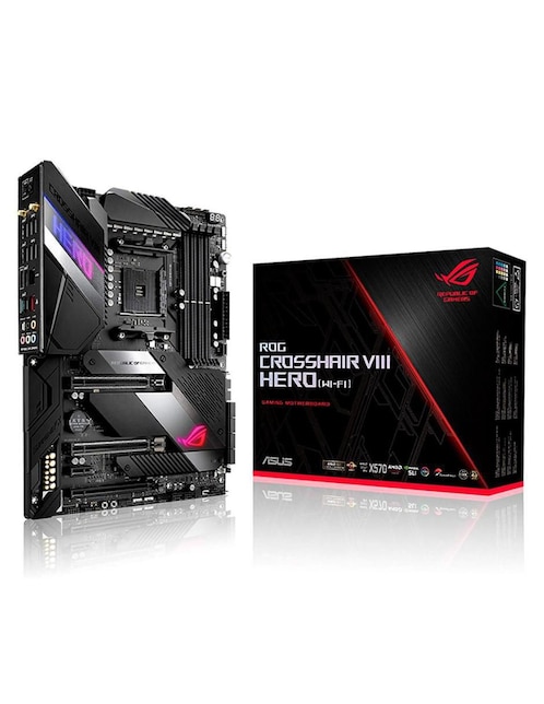 Tarjeta Madre Asus ROG Crosshair VIII Hero WI-FI con Procesador AMD