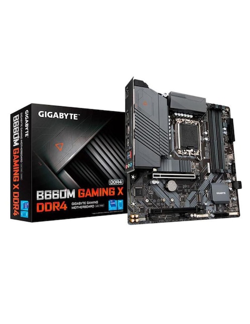 Tarjeta madre Gigabyte B660M GAMING X DDR4 con procesador intel