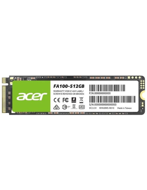 Almacenamiento Interno Acer de 512 GB