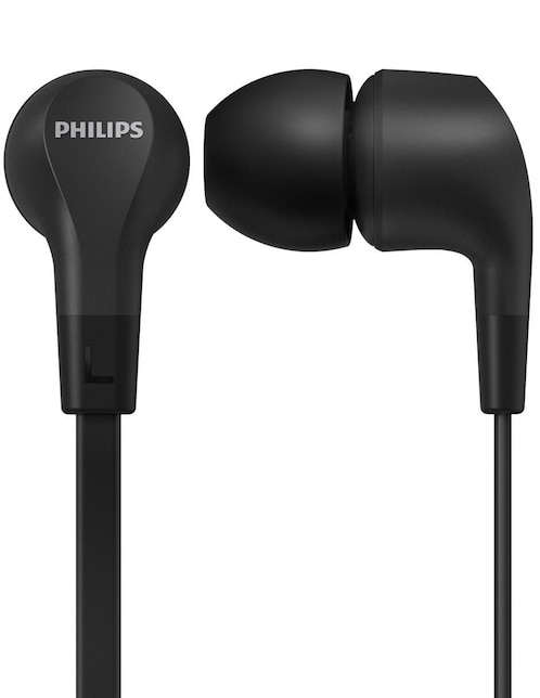 Audífonos In-Ear Philips TAE1105BK alámbricos Negro