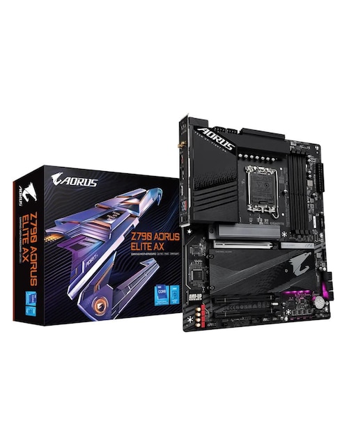 Tarjeta Madre Gigabyte Z790 Aorus Elite AX con Procesador Intel