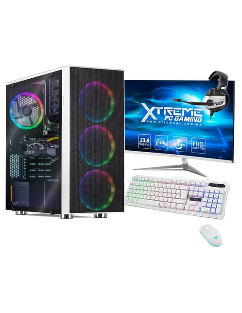 Computadora Gamer Xtreme PC Gaming XTBRR516GB2060MW 23.8 Pulgadas Full HD AMD Ryzen 5 NVIDIA GeForce RTX 2060 16 GB RAM 500 GB SSD