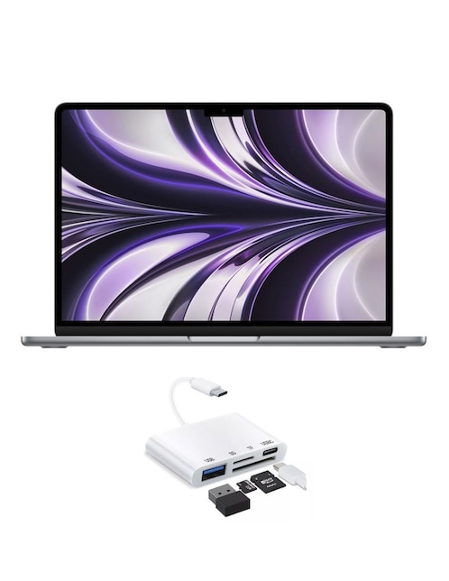 Apple MacBook Air M2 Space 14 pulgadas Full HD M2 8 GB RAM 256 GB SDD + Hub USB C 4 en 1
