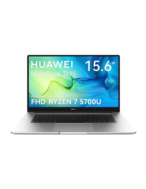 Laptop thin & light Huawei Matebook D15 15.6 pulgadas Full HD AMD Ryzen 7 Radeon 16 GB RAM 512 GB SSD