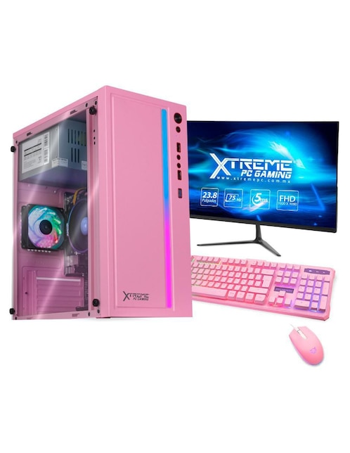 Computadora gamer Xtreme PC Gaming xtpcr516gbvegamp 23.8 pulgadas Full HD AMD Ryzen 5 AMD Radeon 7 16 GB RAM 500 GB SSD