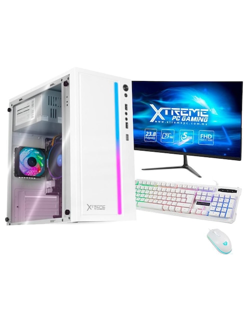 Computadora gamer Xtreme PC Gaming xtpcr516gbvegamw 23.8 pulgadas Full HD AMD Ryzen 5 AMD Radeon 7 16 GB RAM 500 GB SSD
