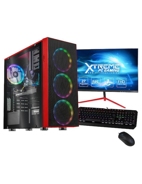 Computadora Gamer Xtreme PC Gaming XTPCR516GB3060MR 27 Pulgadas Full HD AMD Ryzen 5 NVIDIA GeForce RTX 3060 16 GB RAM 2 TB HDD 500 GB SSD