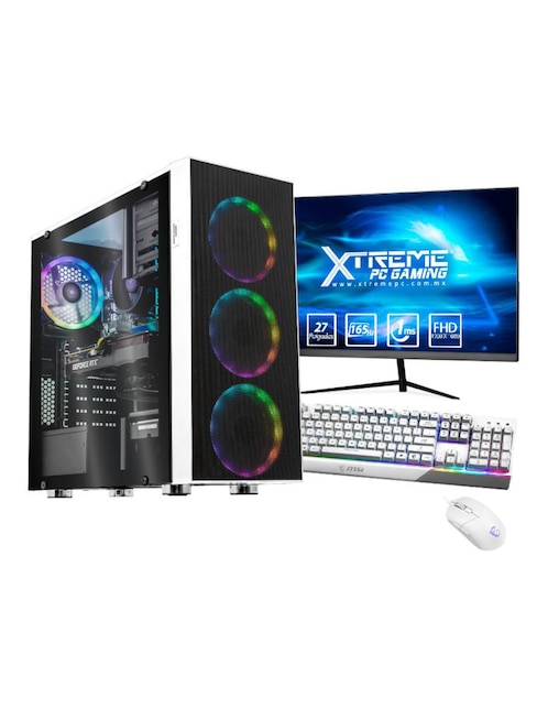 Computadora Gamer Xtreme PC Gaming XTPCR516GB3060MW 27 Pulgadas Full HD AMD Ryzen 5 NVIDIA GeForce RTX 3060 16 GB RAM 2 TB HDD 500 GB SSD